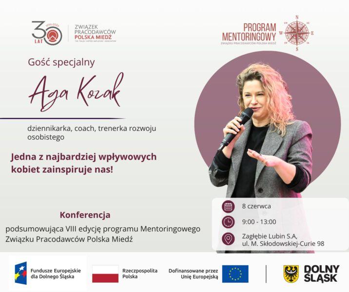 Aga Kozak gościem specjalnym konferencji podsumowującej VIII edycję Programu Mentoringowego ZPPM