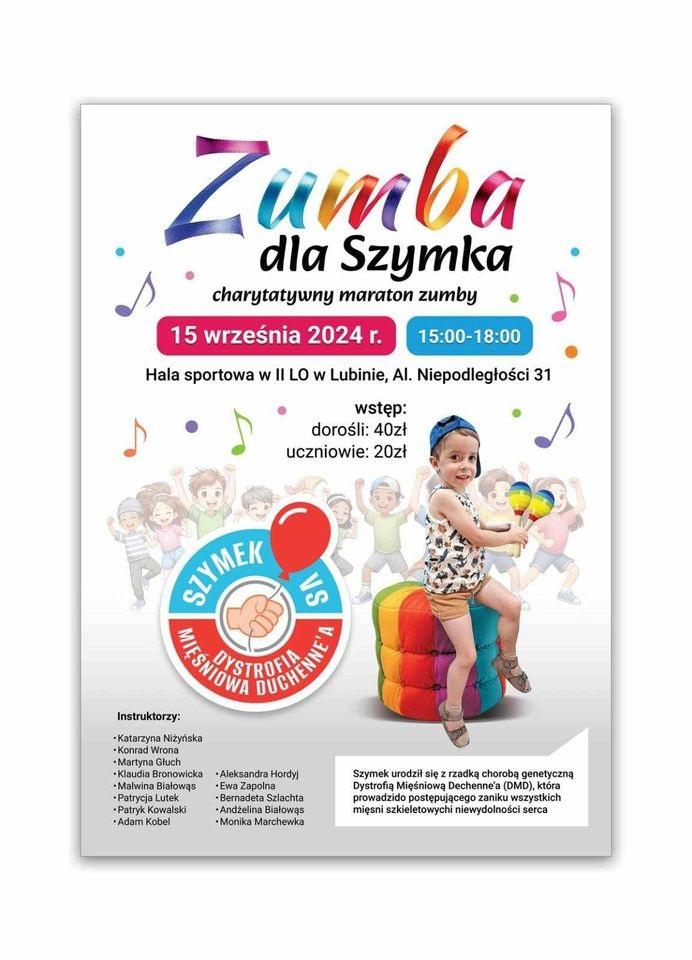 Zumba dla Szymka – zatańczą charytatywnie w lubińskim ogólniaku