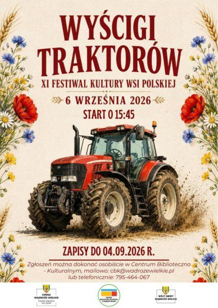 Wyścigi traktorów ponownie w Wądrożu Wielkim