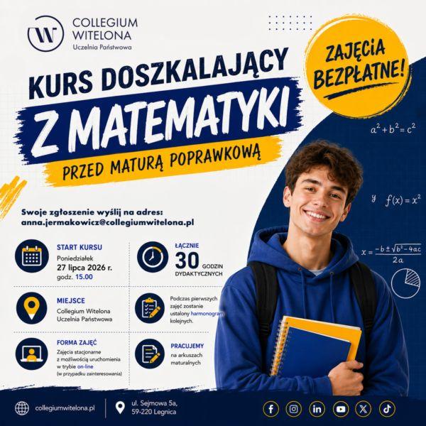 Bezpłatny kurs z matematyki przed maturą poprawkową