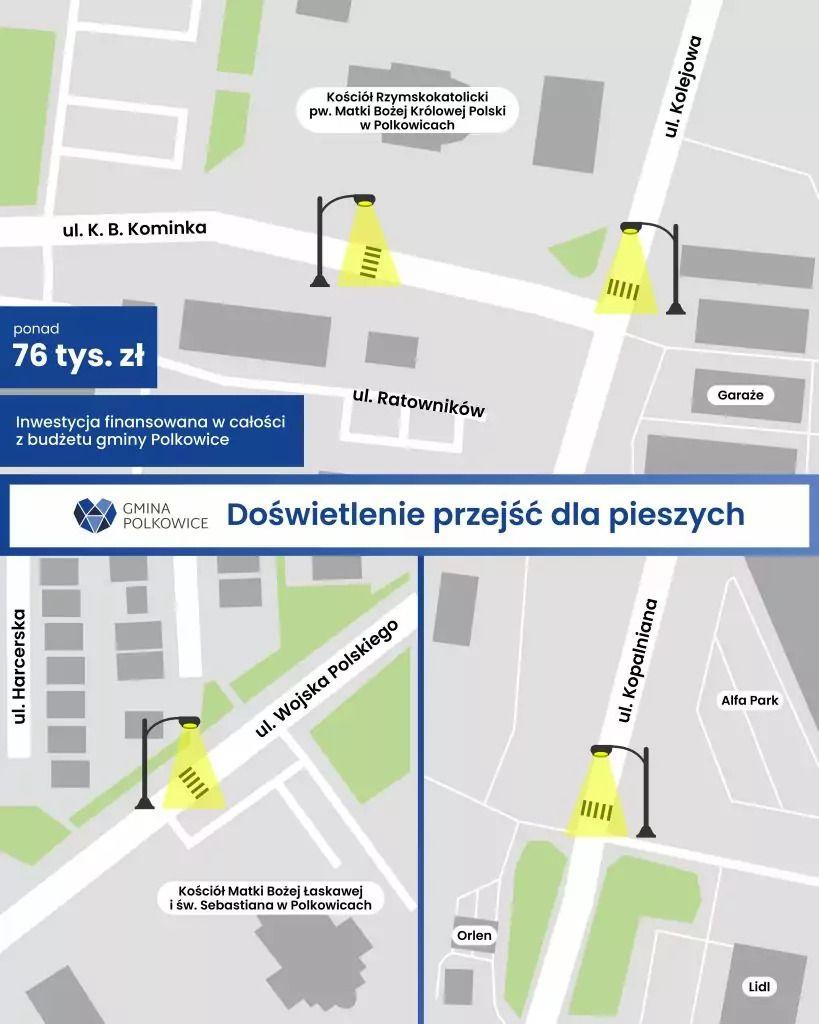 W Polkowicach bezpieczniej na przejściach dla pieszych 