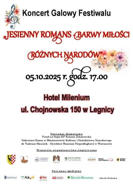 „Jesienny Romans – Barwy Miłości Różnych Narodów” zapraszamy na koncert galowy