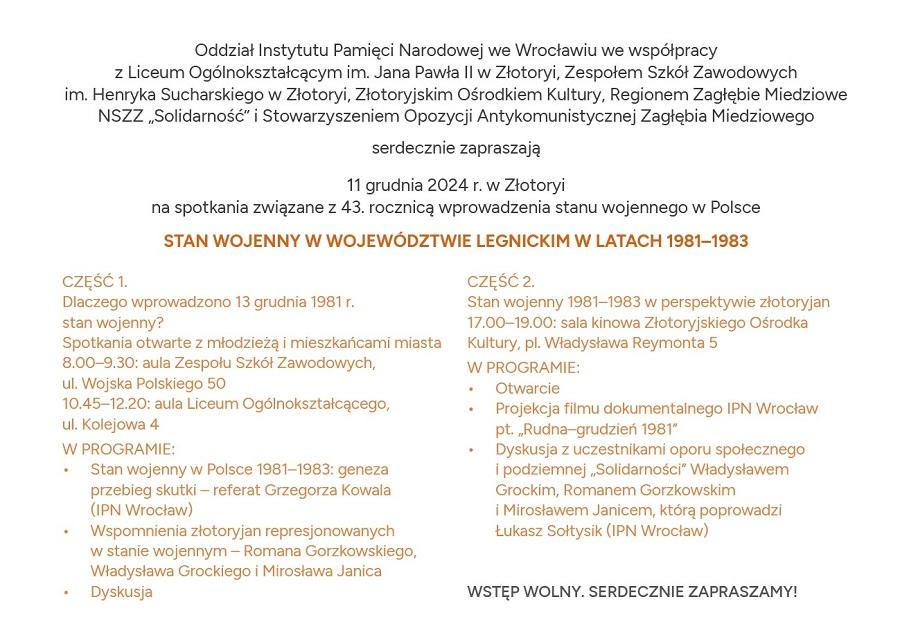 O Stanie Wojennym w Złotoryi