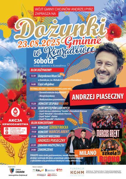 Święto Plonów Gminy Chojnów - Dożynki już 23 sierpnia w Konradówce!
