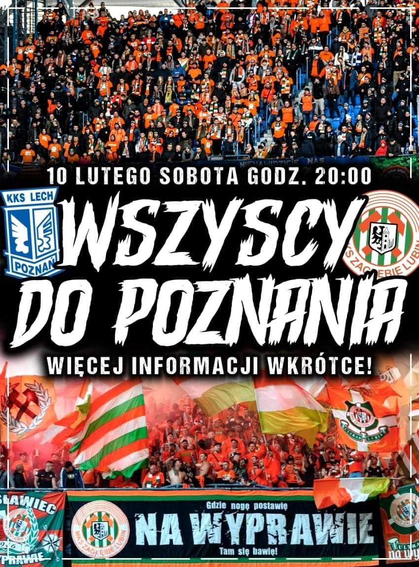 Miedziowa inwazja na Poznań. 2000 fanów Zagłębia na Lechu